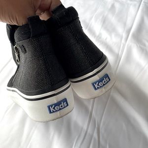 KEDS Suede/Fabric Side Zip Sneakers